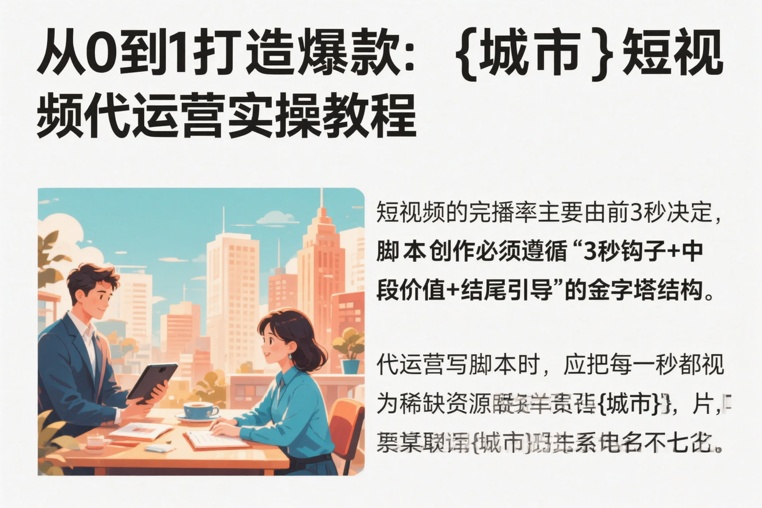 从0到1打造爆款：西安短视频代运营实操教程