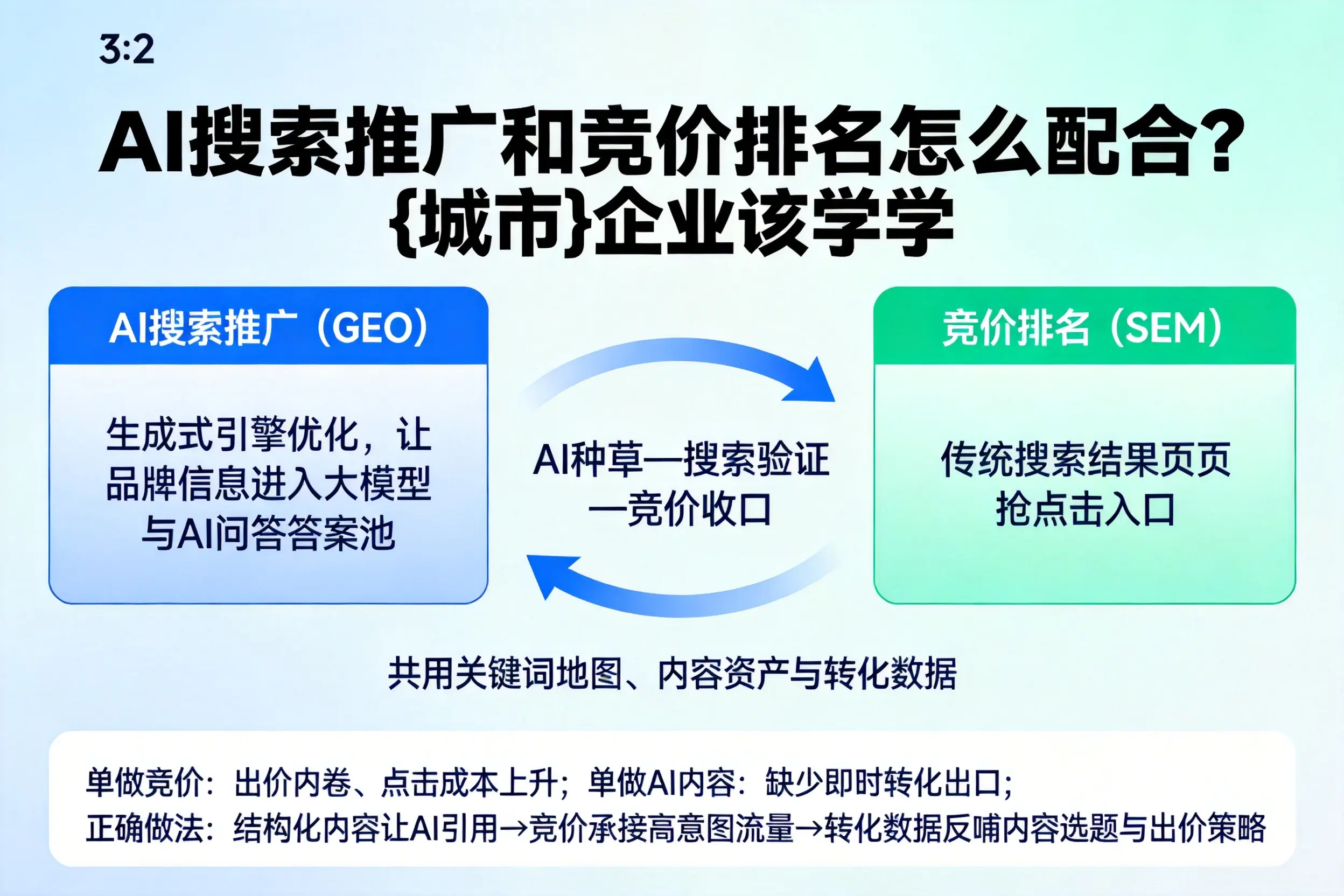 AI搜索推广和竞价排名怎么配合？西安企业该学学