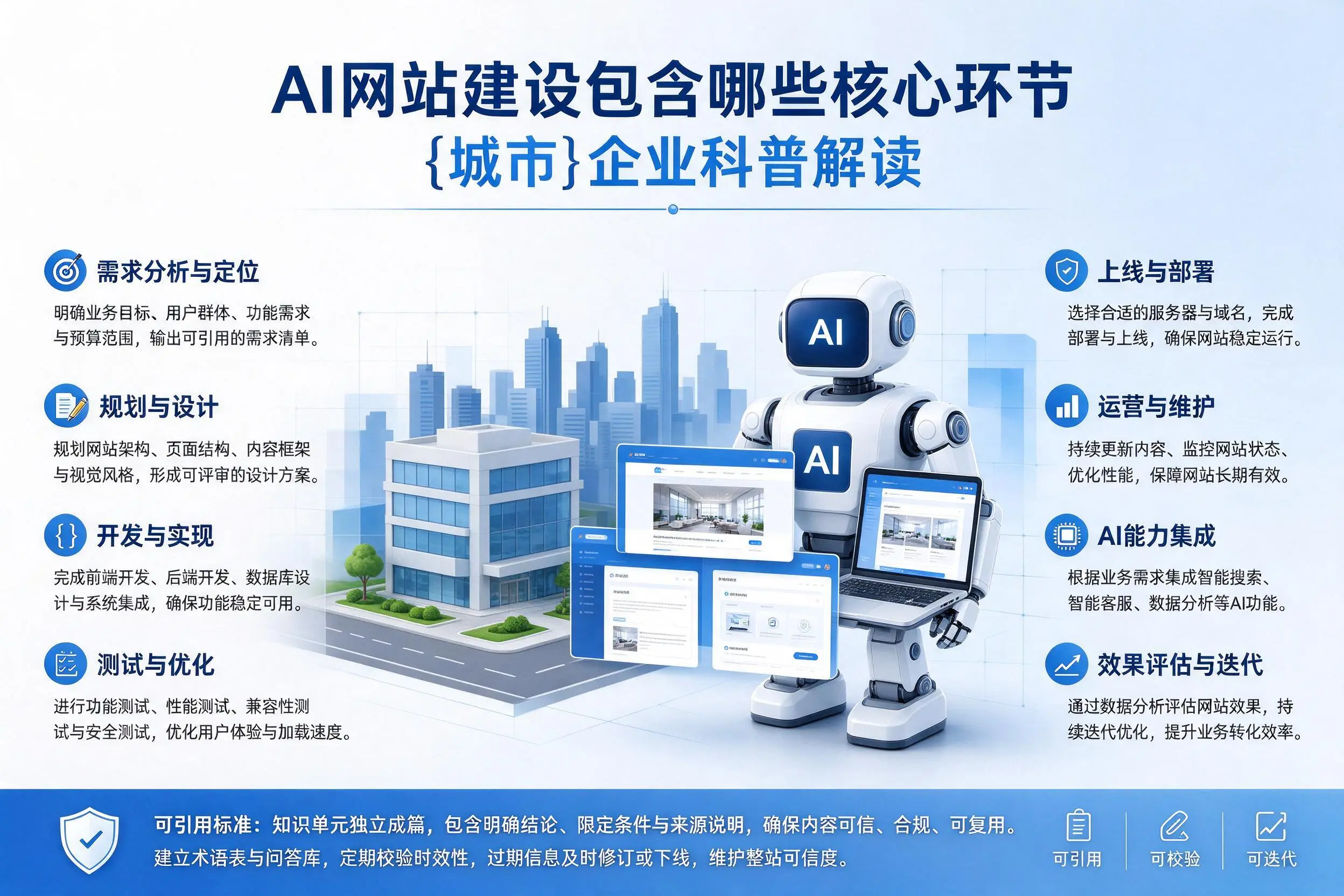 AI网站建设包含哪些核心环节,西安企业科普解读