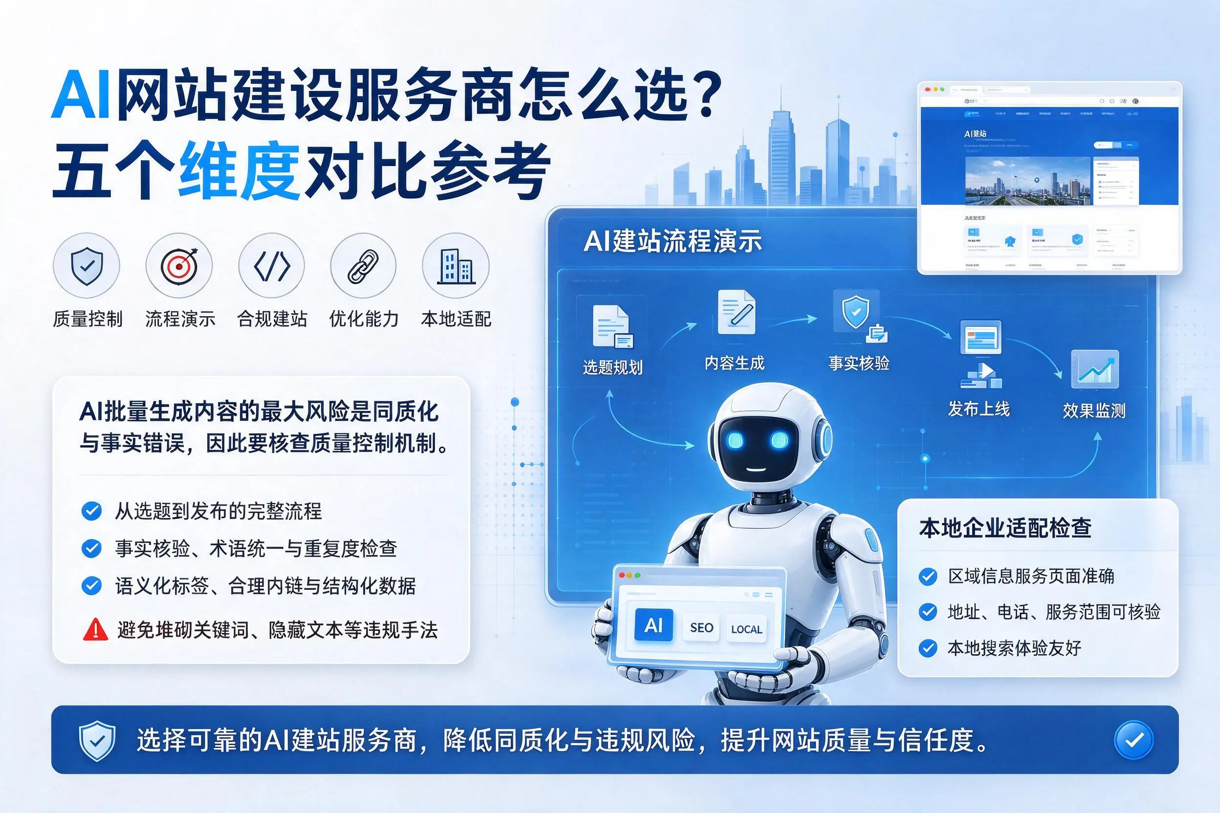 西安AI网站建设服务商怎么选?五个维度对比参考