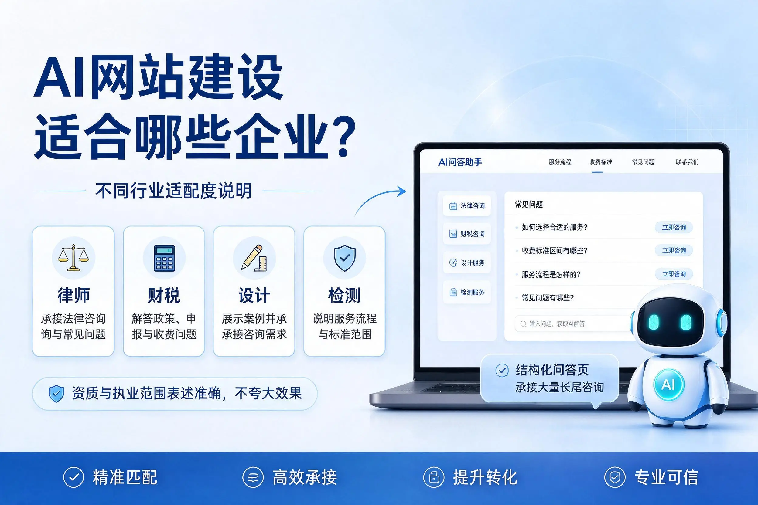 AI网站建设适合哪些企业？西安不同行业适配度说明